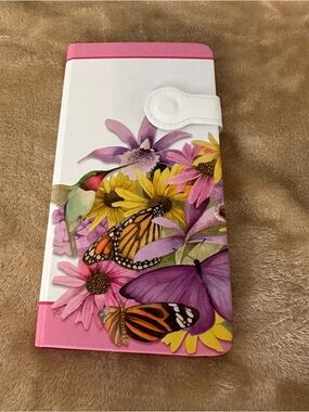 Hallmark Marjolein Bastin Pink White Floral & Butterfly  Hardback Slim Journal